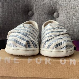 2T Toms Classic Sky Woven Stripe Alpargata
